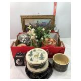 Picture, Candles, Tins, Ice Bucket & Misc