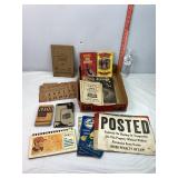 Vtg Books, Calendars, Signs & Misc