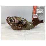 Mazatlan Folk Art Pottery Hand Painted Fish