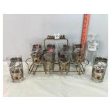 50th Anniversary Musselman Glasses w/Rack