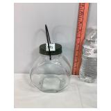 Handled Glass Lidded Jar