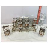 50th Anniversary Musselman Glasses w/Rack