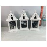 Lighted Ceramic Lanterns