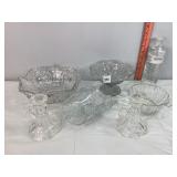 Asst Glassware & Candlesticks