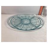 Blue Glass Serving Tray