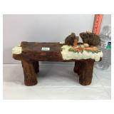 Squirrel Bench Decor