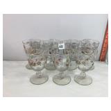 7 Rose Painted Glasses