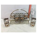 50th Anniversary Musselman Glasses w/Rack