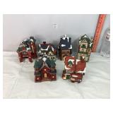 Small Ceramic Christmas Village Houses