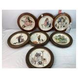 Framed Norman Rockwell Plates