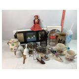 Pitcher, Canister, Bells & Asst Decor