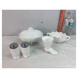 Fenton Hobnail Milk Glass Pieces