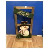 Hanging Snowman Welcome Sign