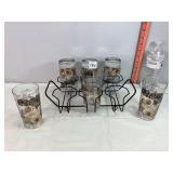 50th Anniversary Musselman Glasses w/Rack