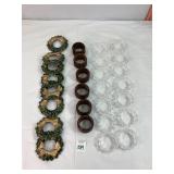 Glass & Wooden Napkin Rings