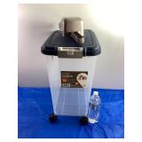 33qt Airtight Container w/Wheels & Scoop