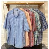 Sz 2XL Izod S Sleeve Mens Dress Shirts