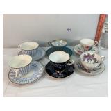 Assorted Teacups & Saucers