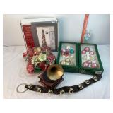 5' Cone Tree, Ornaments, Bows & Misc
