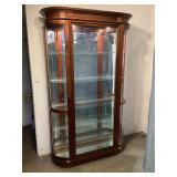 Pulaski Curved End Lighted Curio