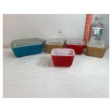 Pyrex Refrigerator Bowls 4 with Lids 1 without
