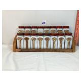 Wooden Spice Rack & Griffith's Jars