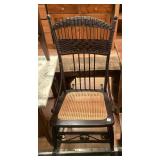 Antique Cane Bottom Rocker