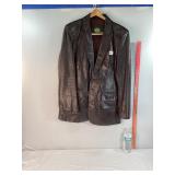 Hill and Archer Sz 42 Mens Brown Leather Jacket