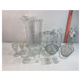 Glass Vases, Canisters, Candy Dish & Misc
