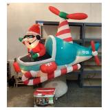 Animated Santas Hovering Helicopter Inflatable 7'