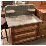 Antique East Lake Style Washstand w/Marble Top