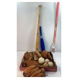 Baseball Bats, Gloves & Balls
