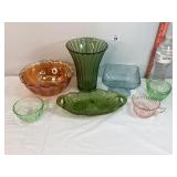 Assorted Colored Glassware