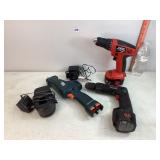 Skil 12v Drill, 9.6v Warrior Drill & B&D Saw