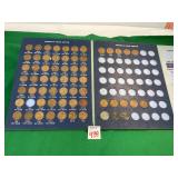 61 Lincoln Head Pennies in Book