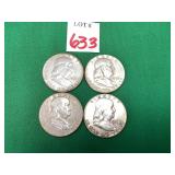 4 - 1956-1958 Franklin Half Dollars