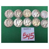 10 Mercury Dimes