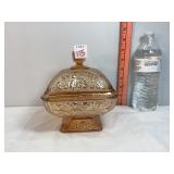 Carnival Glass Marigold Candy Dish