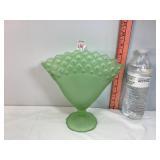Uranium Glass Fan Vase