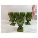 Green Glass Goblets
