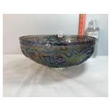 Carnival Glass Punch Bowl