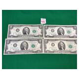 4 - 1976 Series $2 Bills