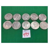 10 - 1980s and 1990s Kennedy Half Dollars