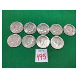 9 - Bicentennial Kennedy Half Dollars