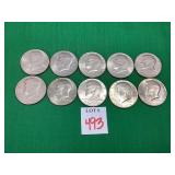 10 - Bicentennial Kennedy Half Dollars
