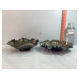 Carnival Glass Holly Ruffled Bowls