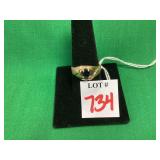 14k Mens Ring w/Blue Stone Sz 9.5