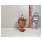 Carnival Glass Marigold Crackle Candy Dish