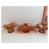 Marigold Carnival Glass Bowls