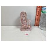 Pink Iridescent Glass Boy Figurine